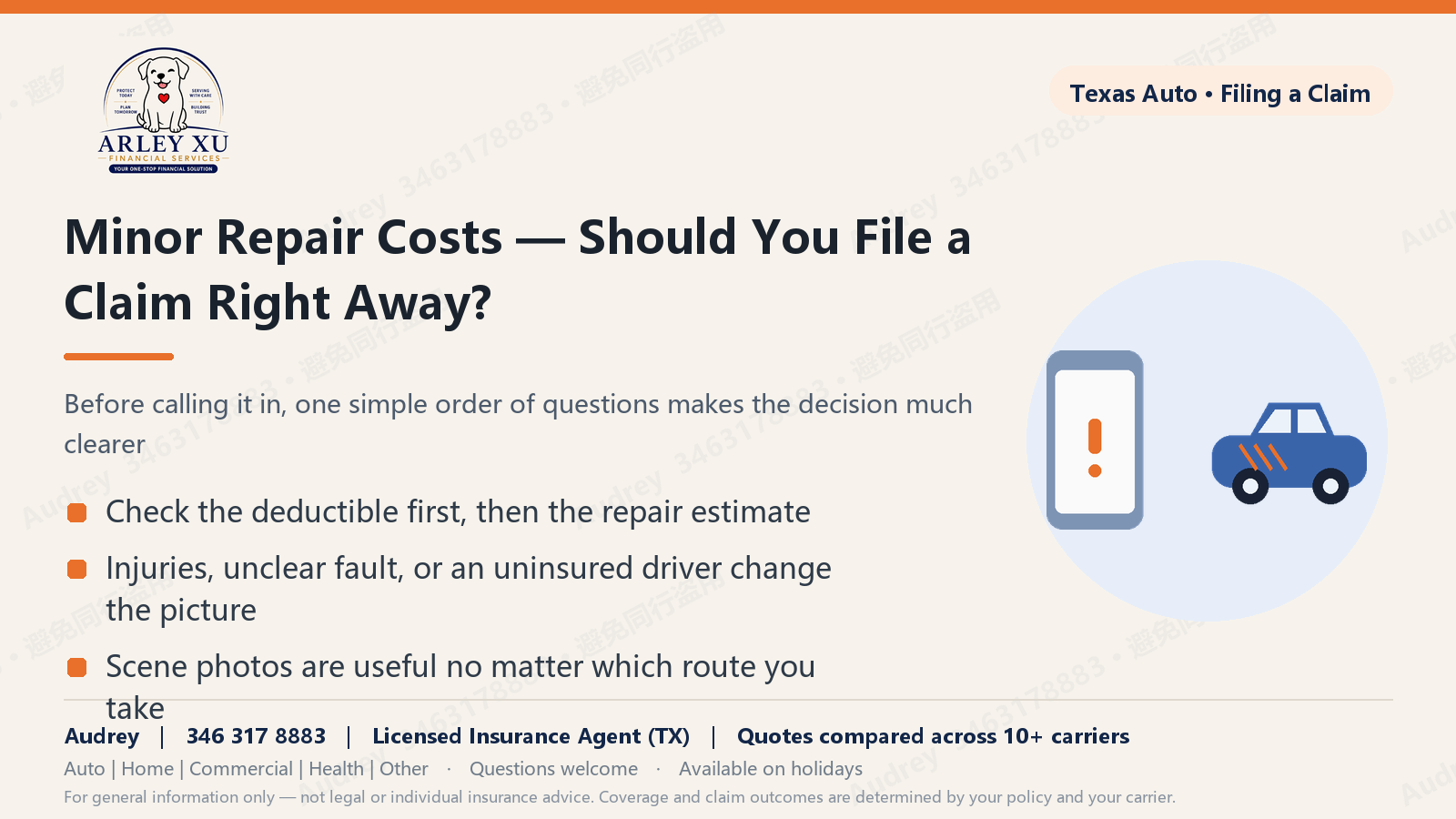 Minor Repair Costs — Should You File a Claim Right Away?